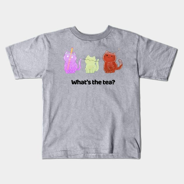 What’s the tea? Kids T-Shirt by SupernovaAda